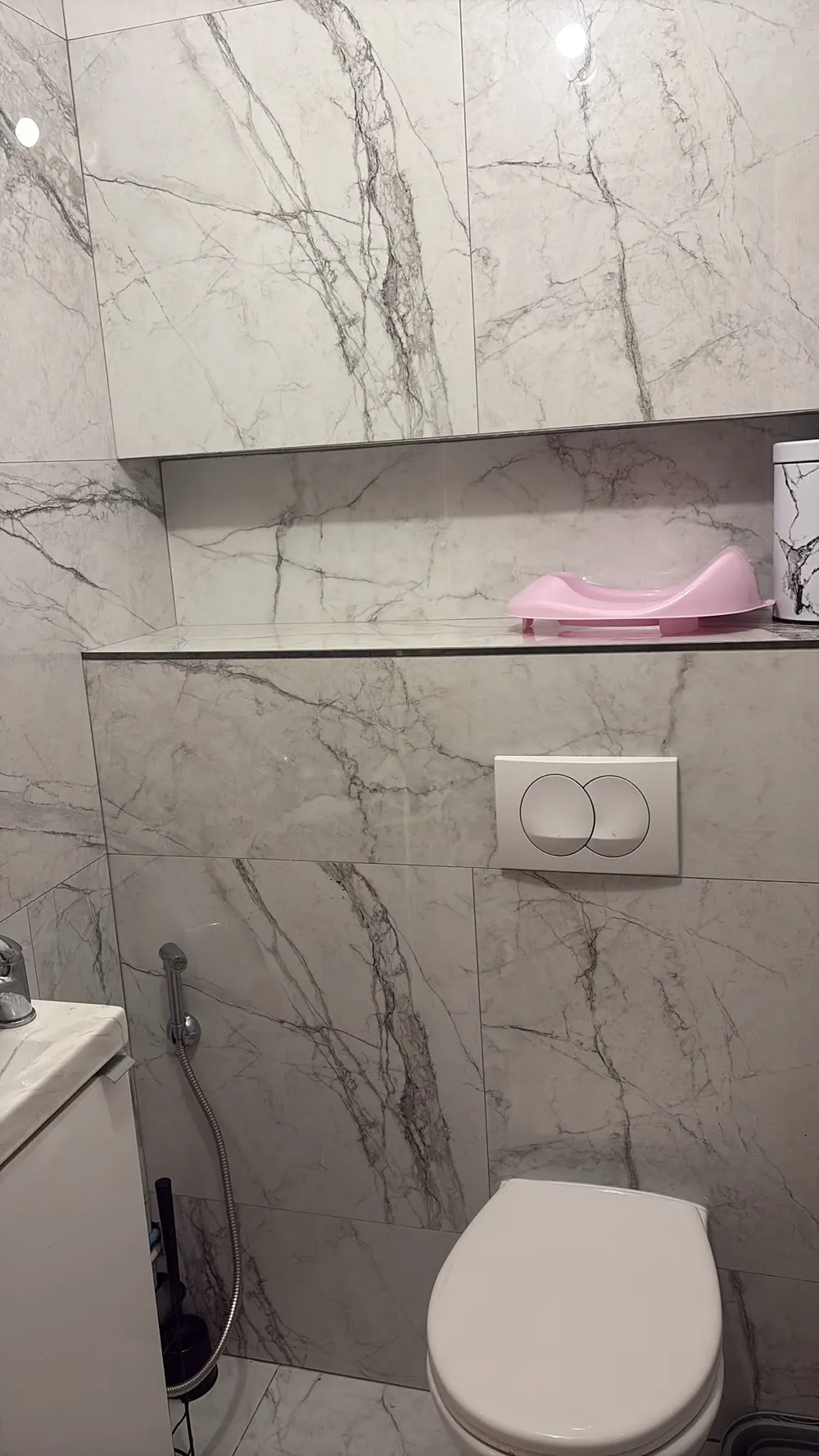 Salle de bain effet marbre